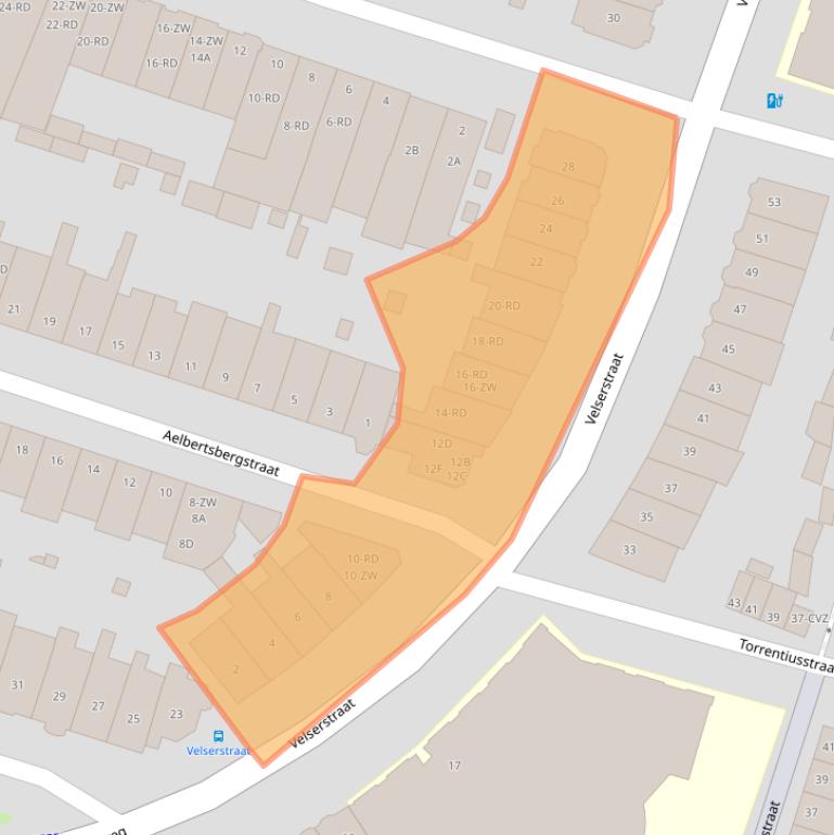 Kaart van postcodegebied 2023EC.