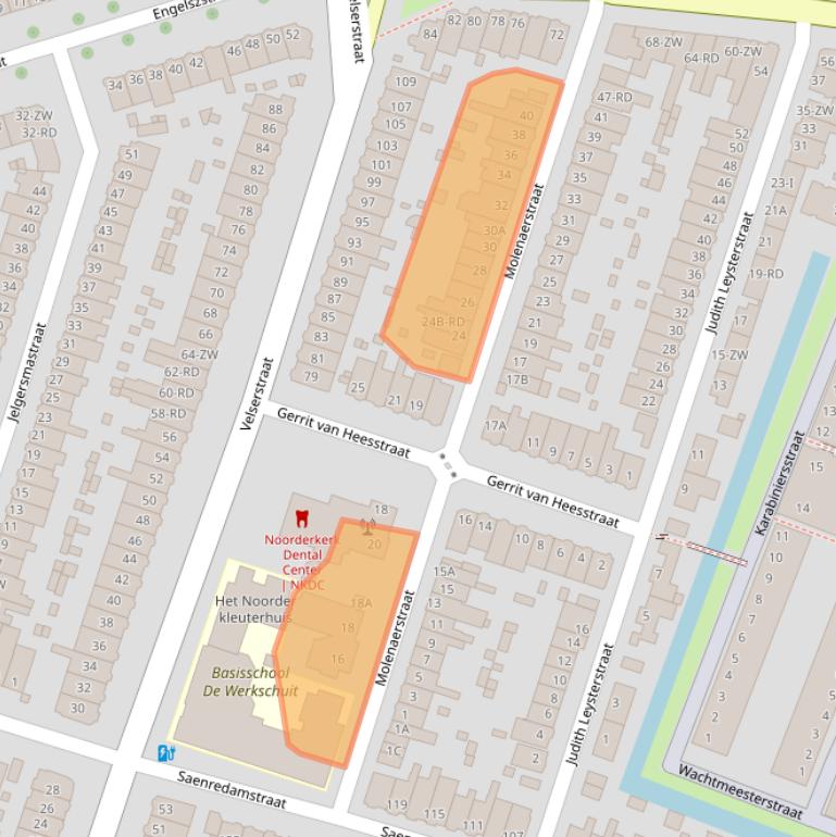 Kaart van postcodegebied 2023EK.