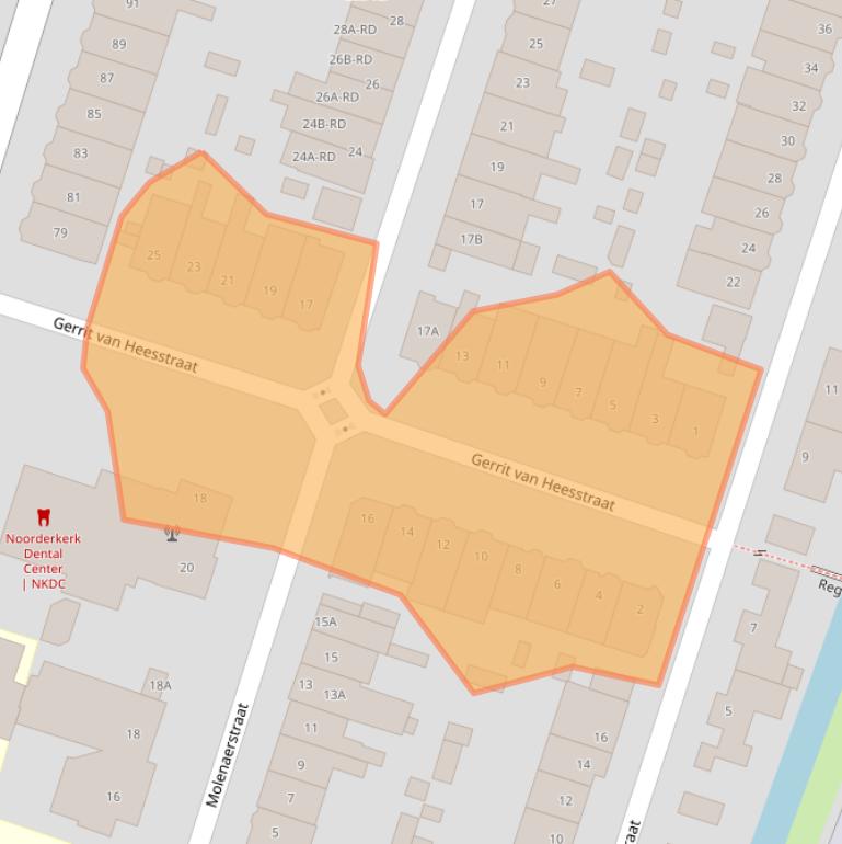 Kaart van postcodegebied 2023EL.