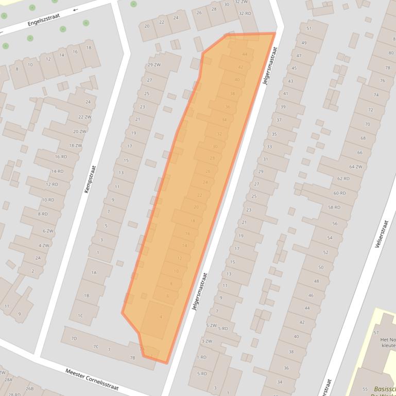 Kaart van postcodegebied 2023EP.