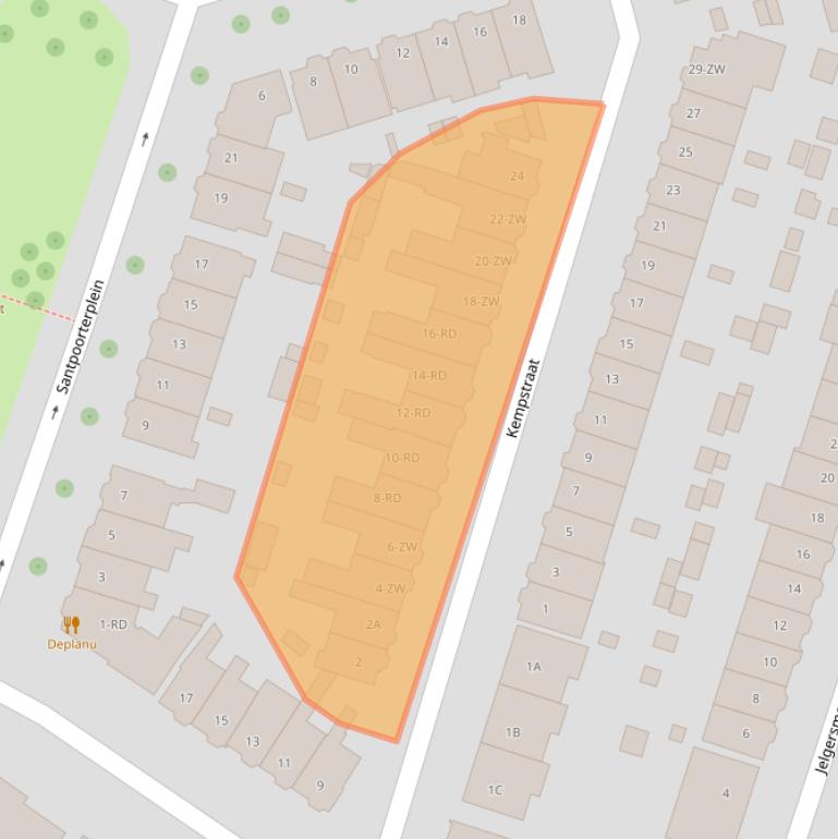 Kaart van postcodegebied 2023ES.