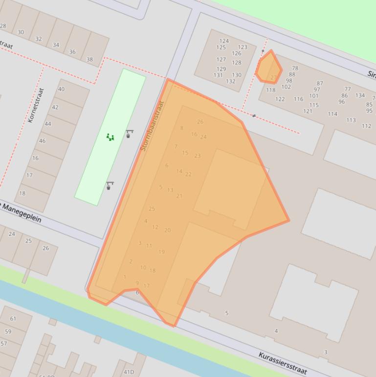 Kaart van postcodegebied 2023GB.