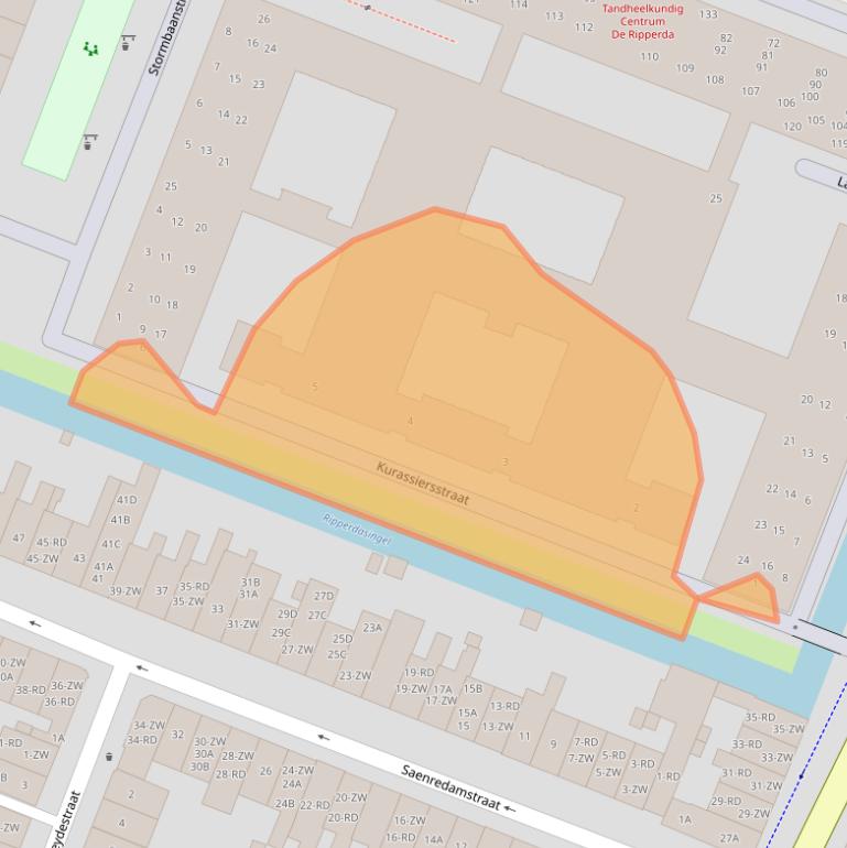 Kaart van postcodegebied 2023GK.