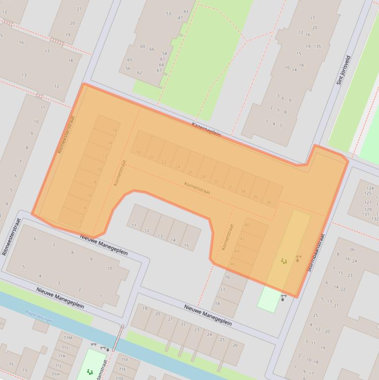 Kaart van postcodegebied 2023GN.