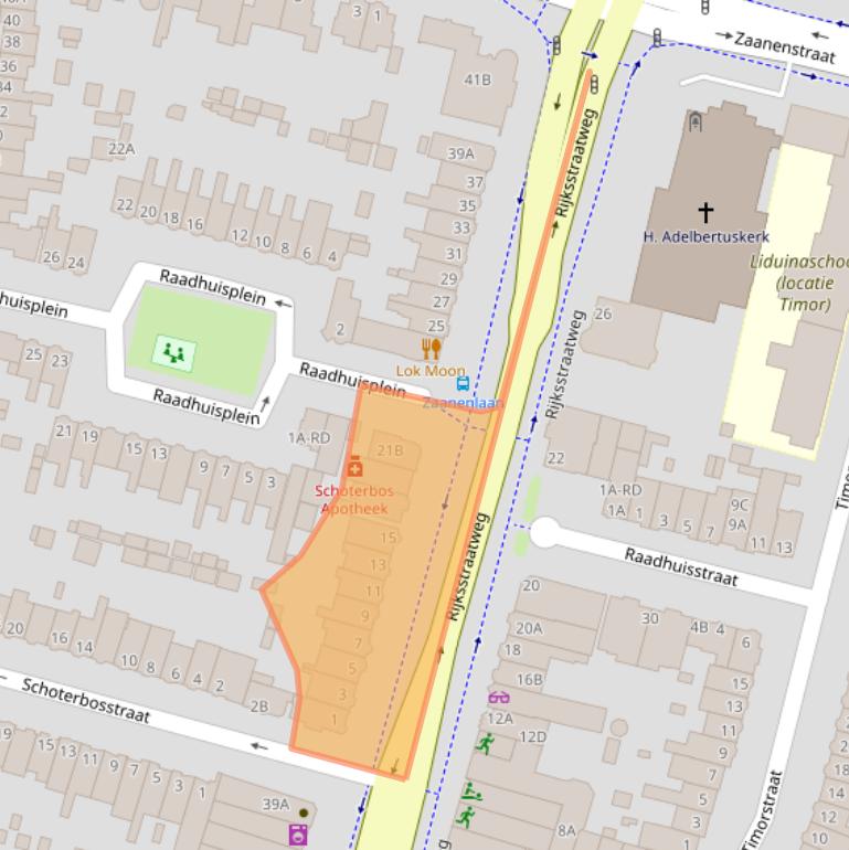 Kaart van postcodegebied 2023HA.