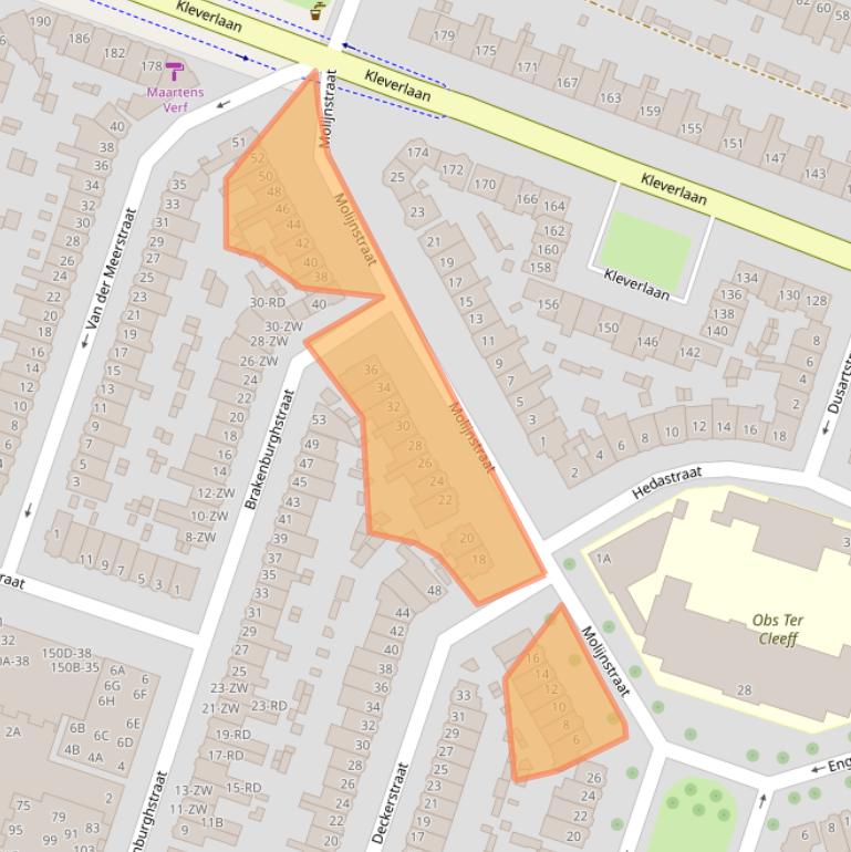 Kaart van postcodegebied 2023JB.
