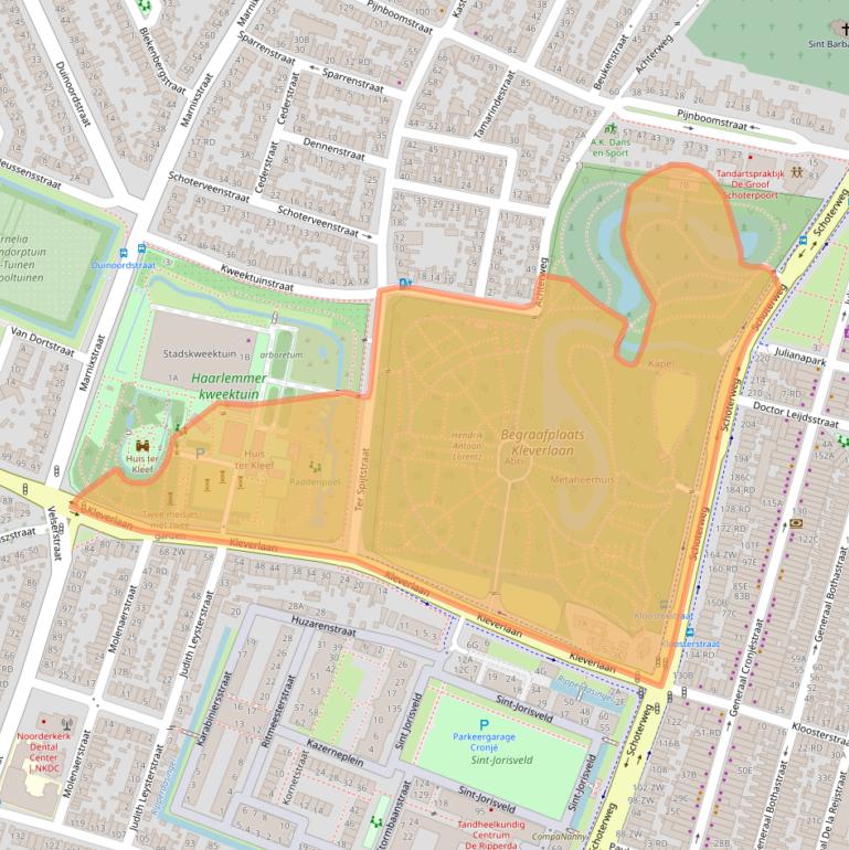 Kaart van postcodegebied 2023JC.
