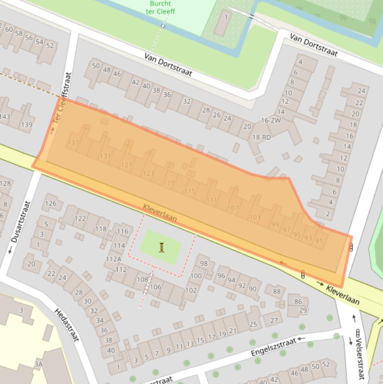 Kaart van postcodegebied 2023JD.