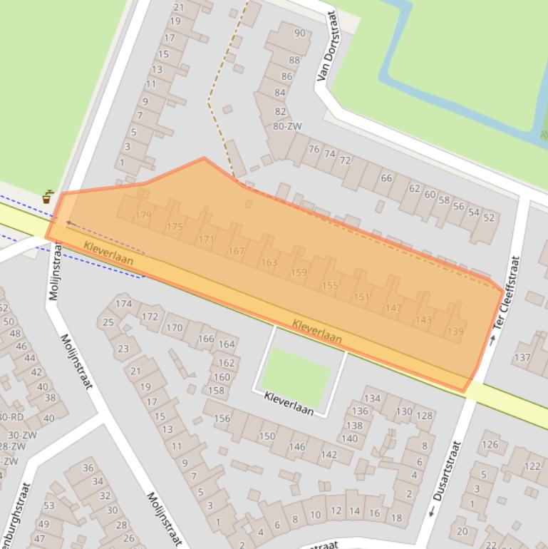 Kaart van postcodegebied 2023JE.