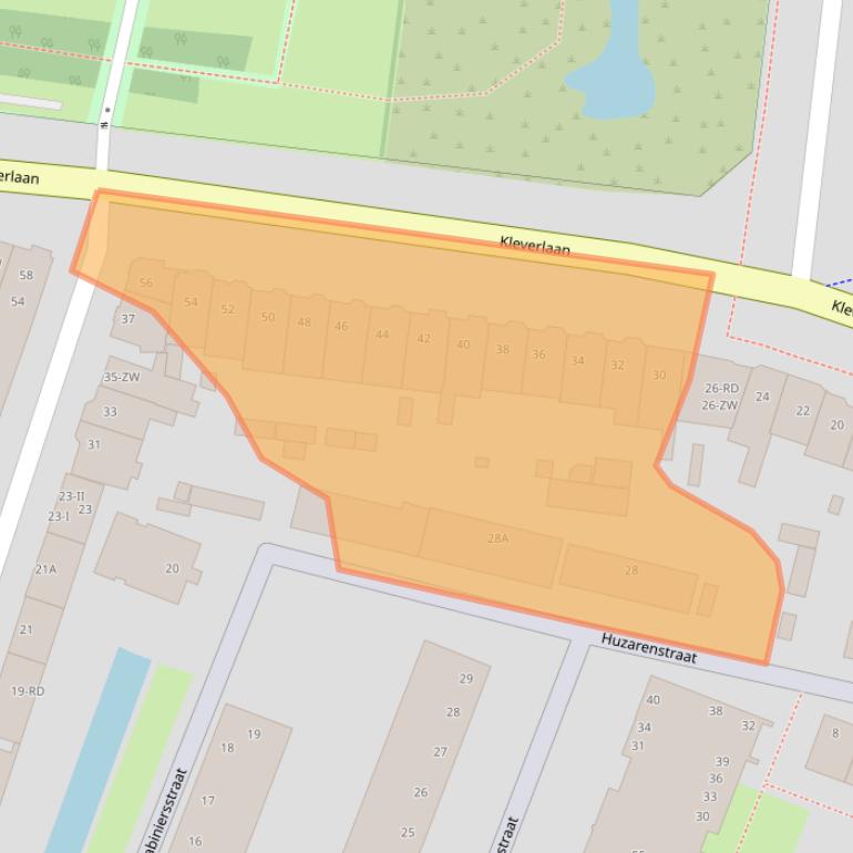 Kaart van postcodegebied 2023JH.