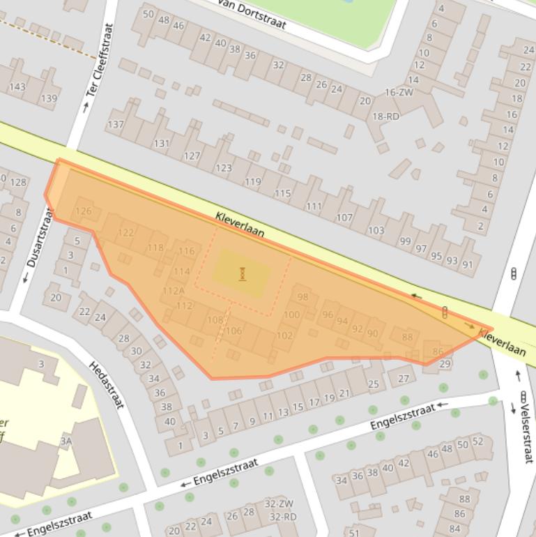 Kaart van postcodegebied 2023JK.