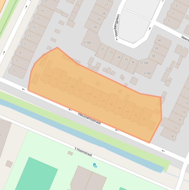 Kaart van postcodegebied 2023JT.