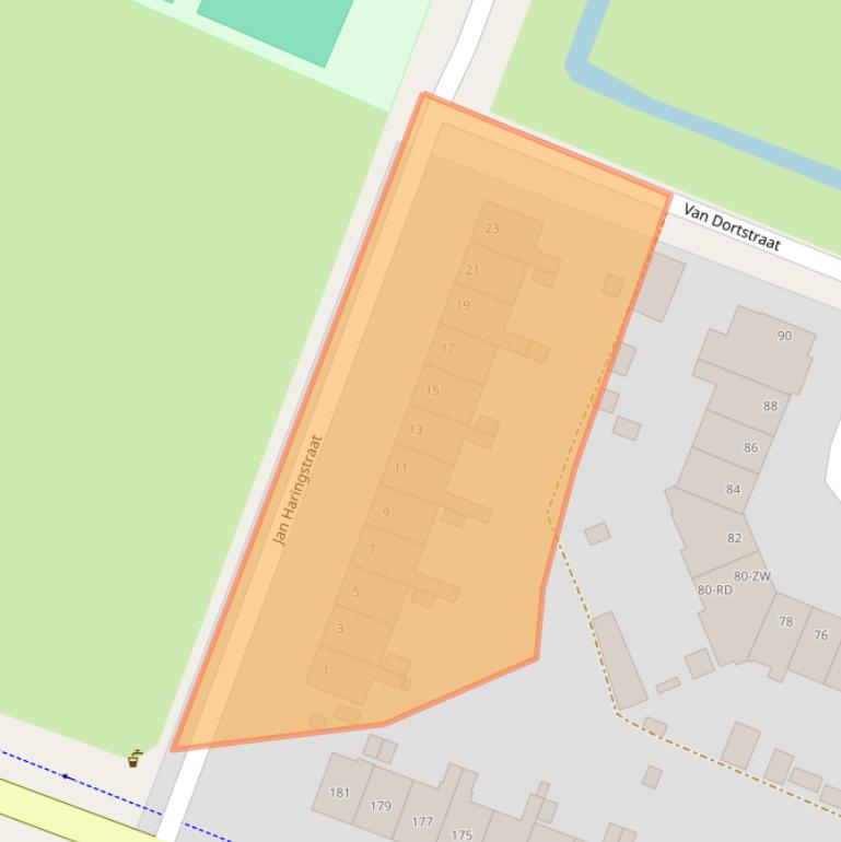 Kaart van postcodegebied 2023KA.