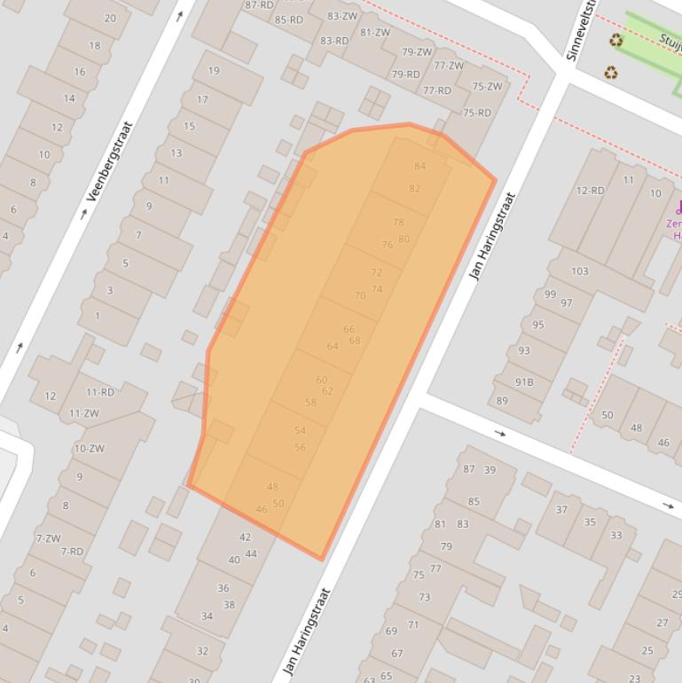Kaart van postcodegebied 2023KE.