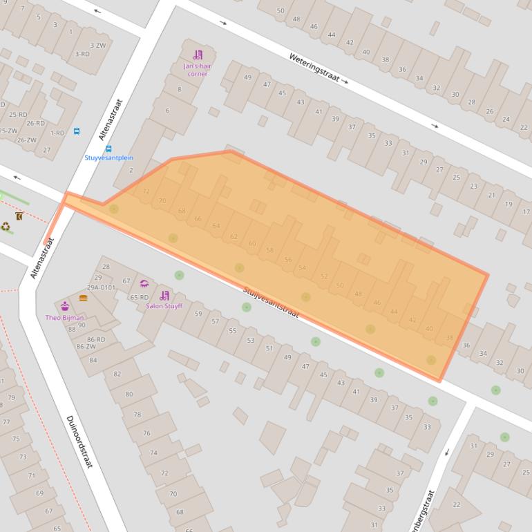 Kaart van postcodegebied 2023KP.