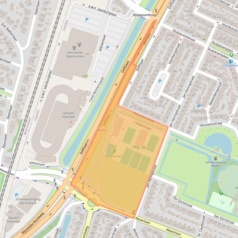 Kaart van postcodegebied 2023KW.