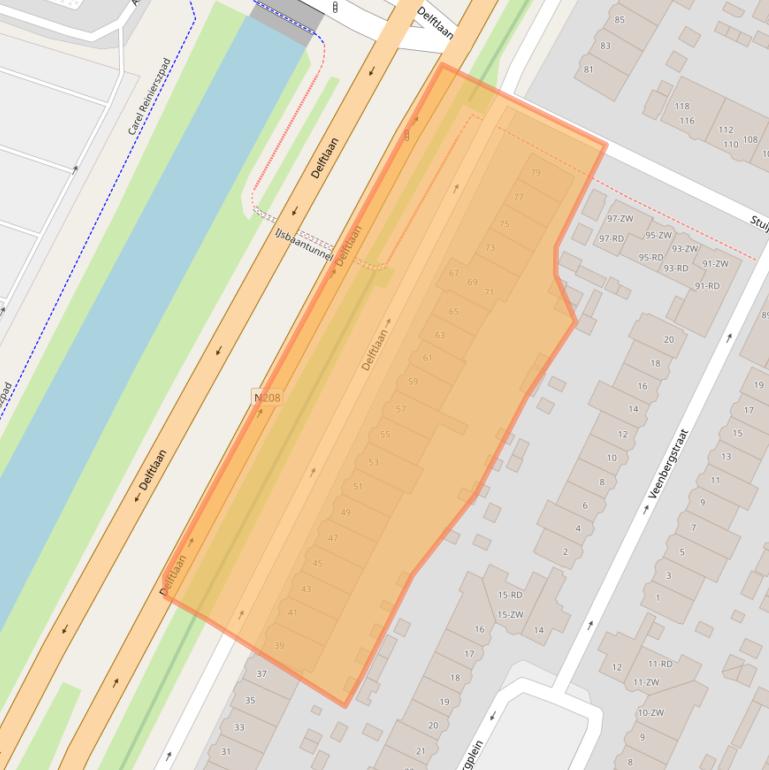 Kaart van postcodegebied 2023LC.