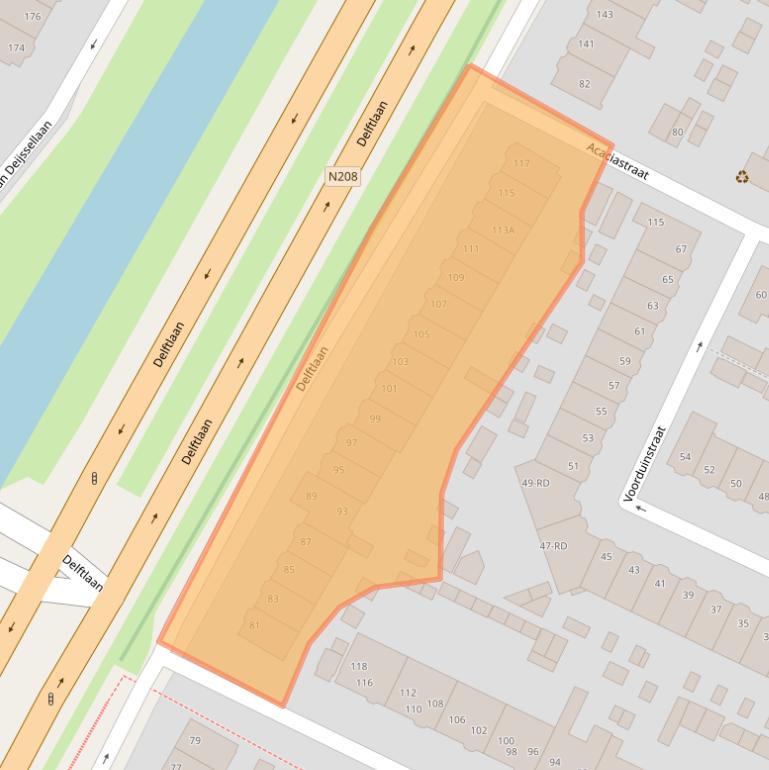 Kaart van postcodegebied 2023LD.