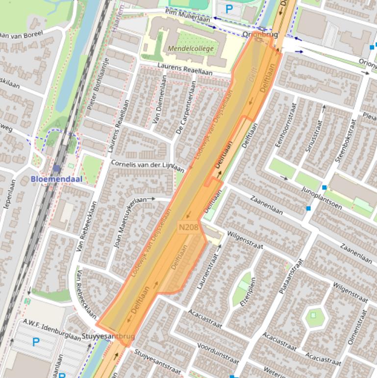 Kaart van postcodegebied 2023LE.