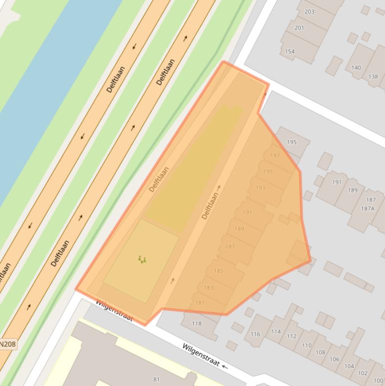 Kaart van postcodegebied 2023LG.