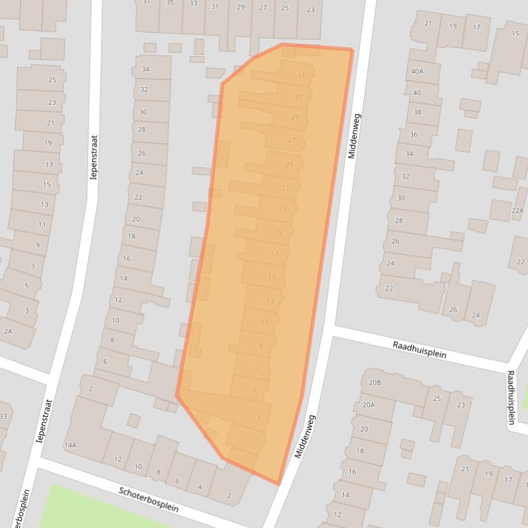 Kaart van postcodegebied 2023MC.