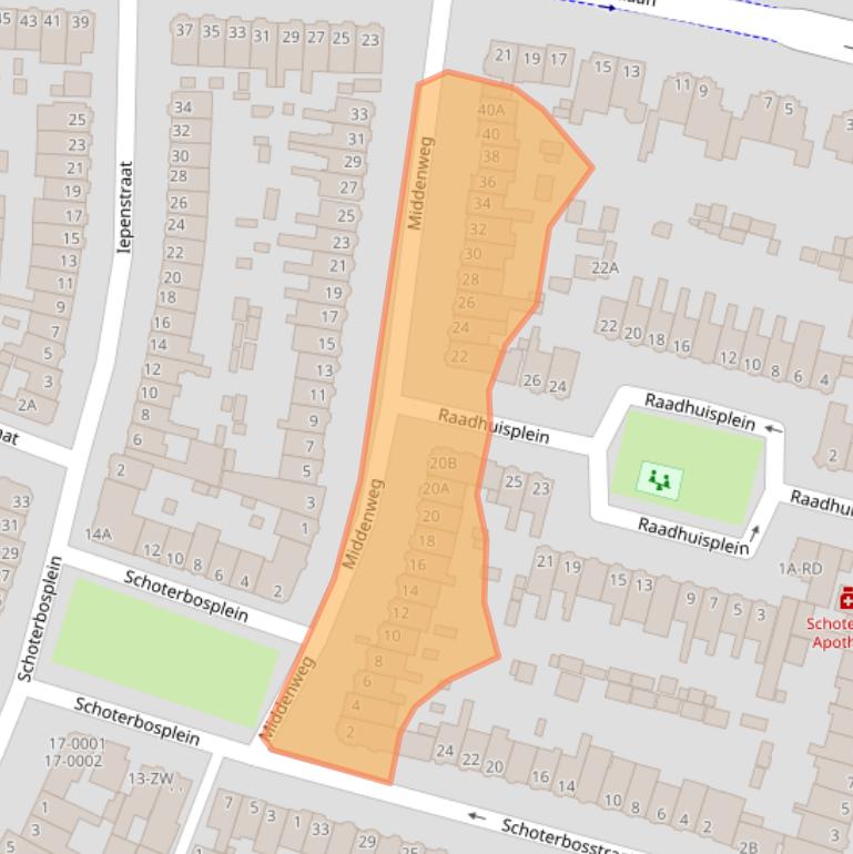 Kaart van postcodegebied 2023MD.