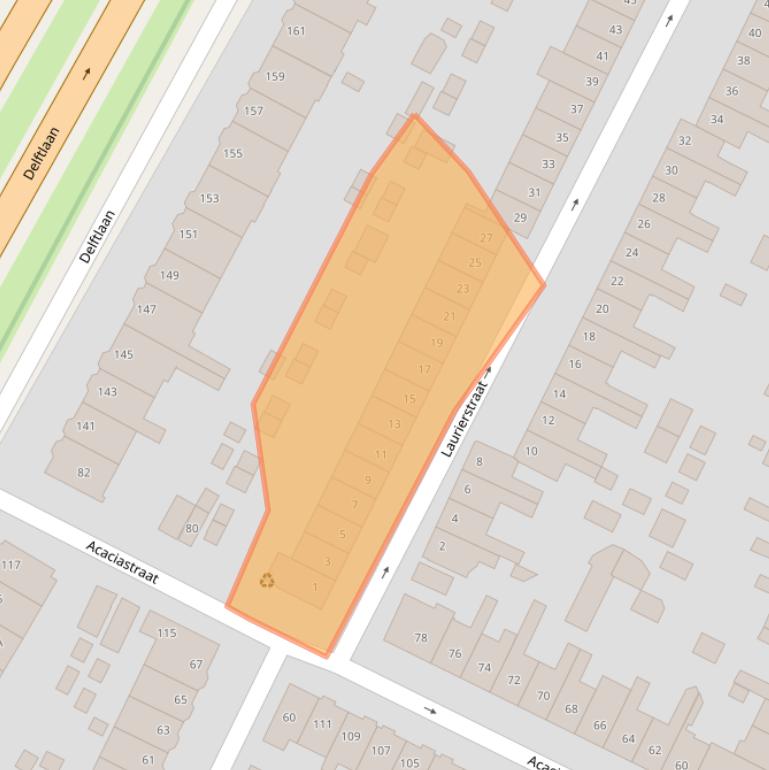 Kaart van postcodegebied 2023NA.