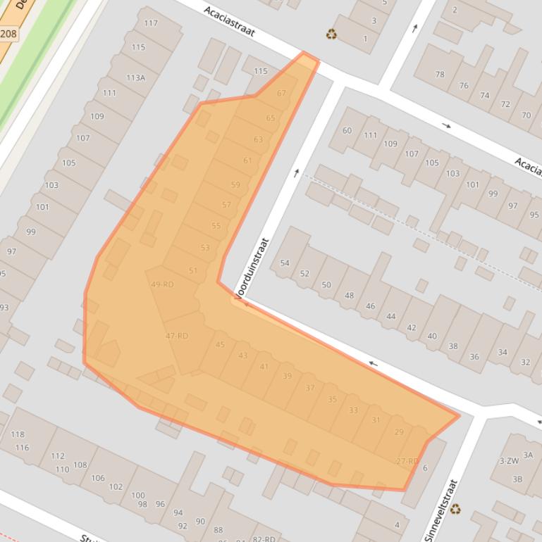Kaart van postcodegebied 2023PC.