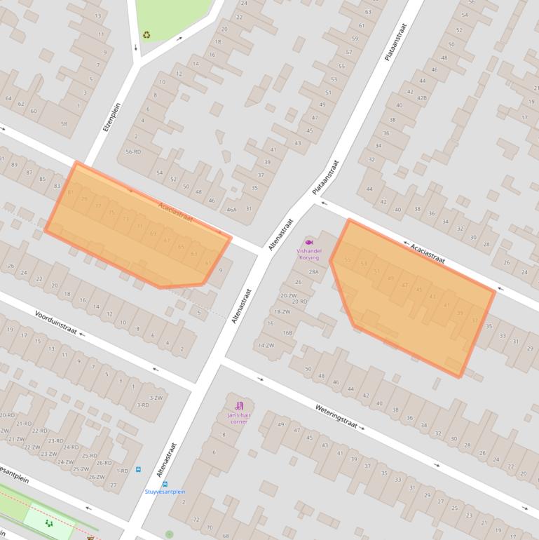 Kaart van postcodegebied 2023PH.