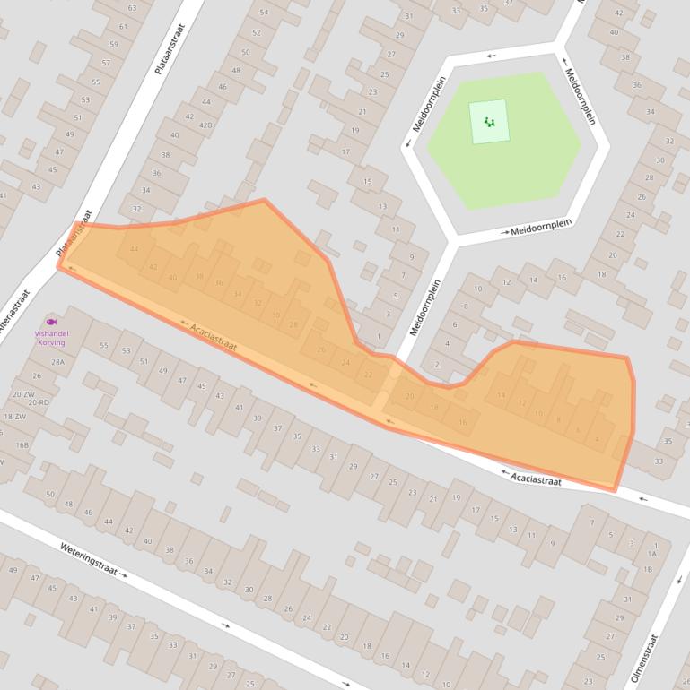 Kaart van postcodegebied 2023PK.