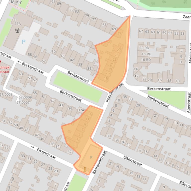 Kaart van postcodegebied 2023SN.