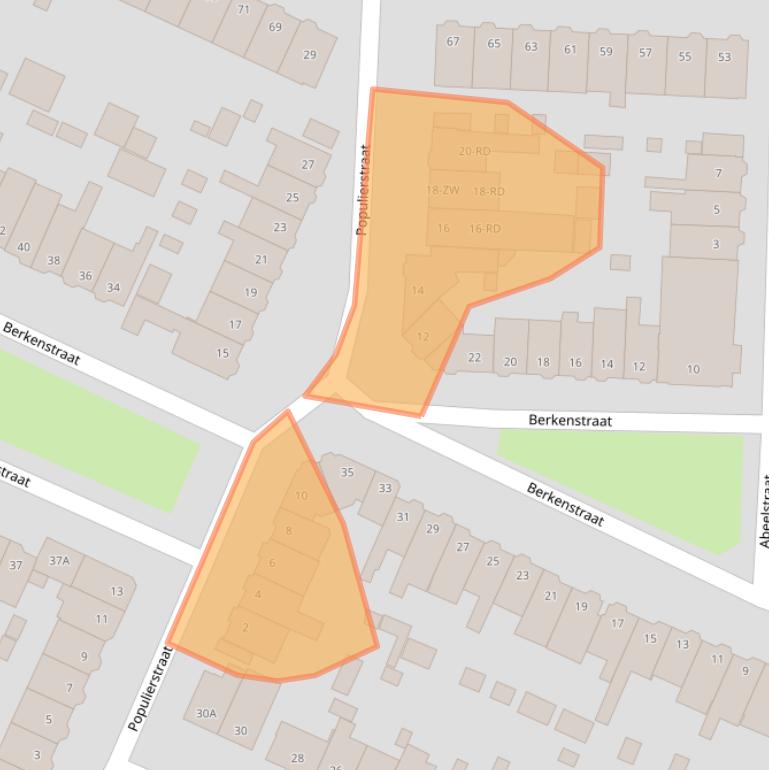 Kaart van postcodegebied 2023SP.