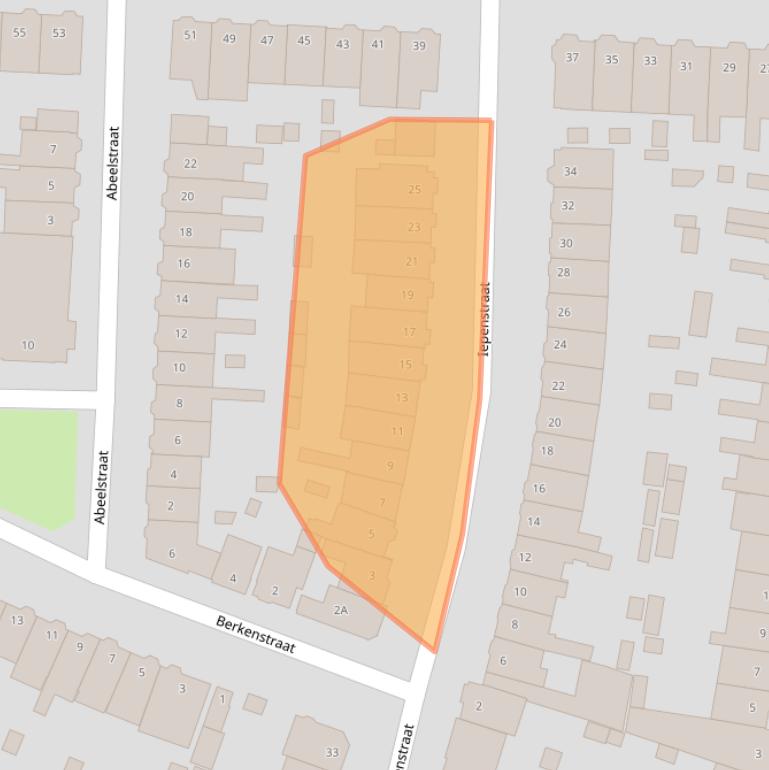 Kaart van postcodegebied 2023ST.