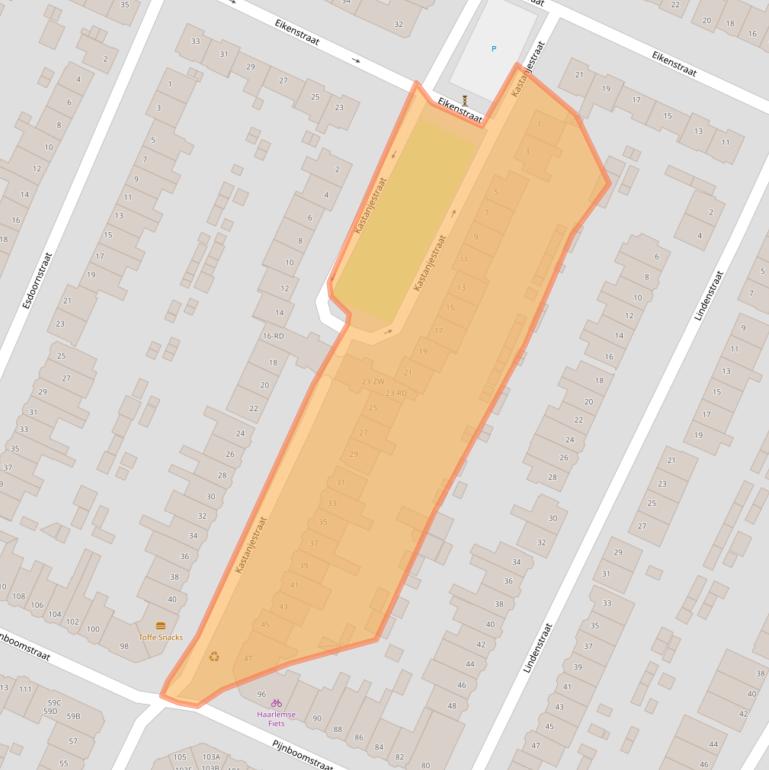 Kaart van postcodegebied 2023TE.