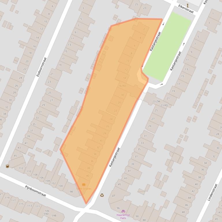 Kaart van postcodegebied 2023TG.
