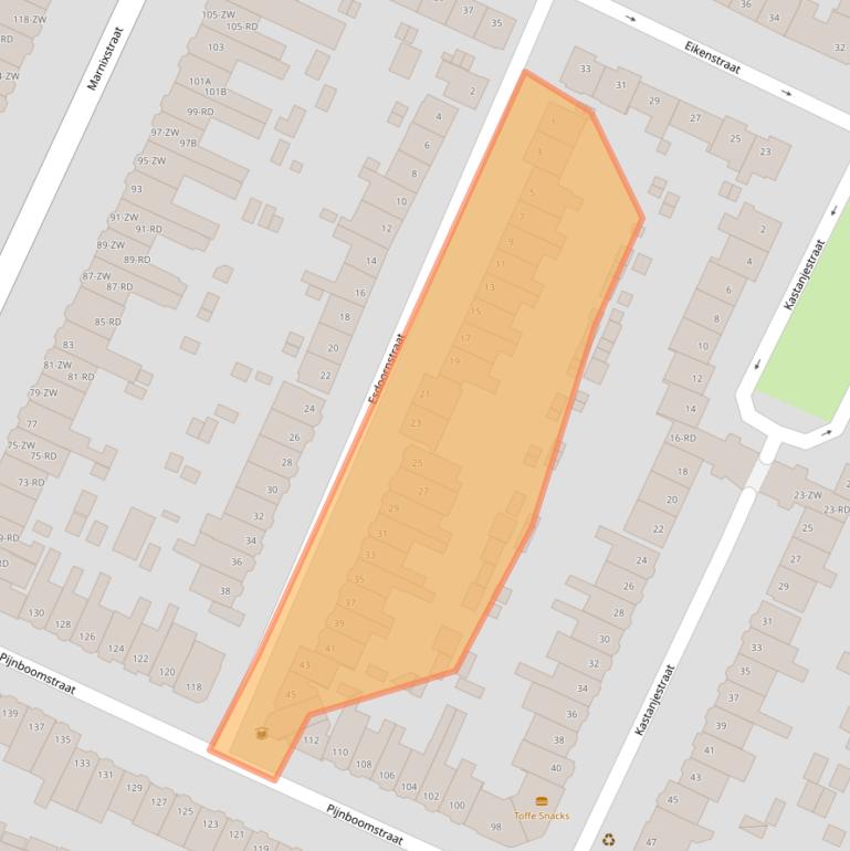 Kaart van postcodegebied 2023TH.