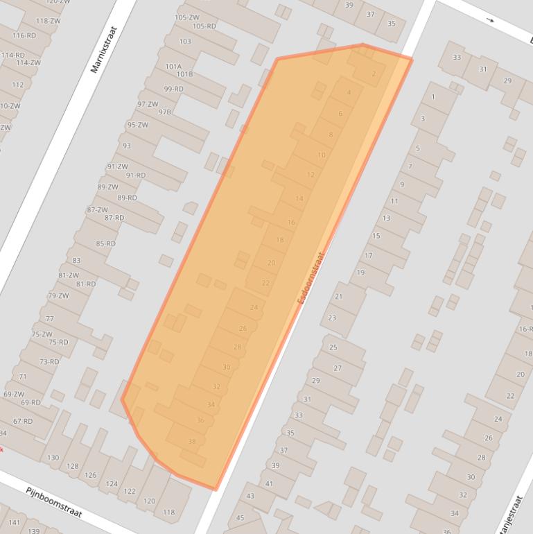 Kaart van postcodegebied 2023TJ.
