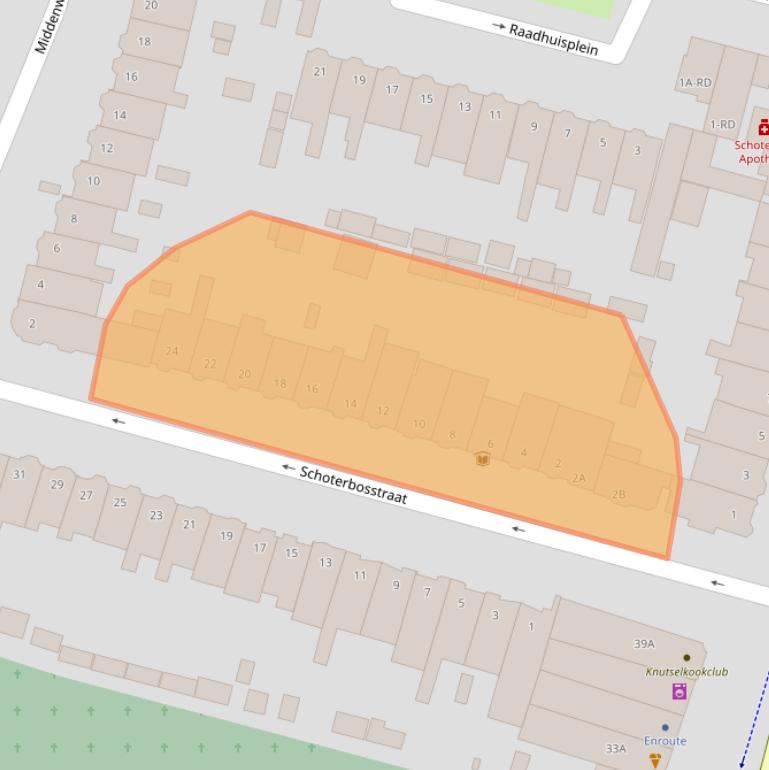 Kaart van postcodegebied 2023TS.