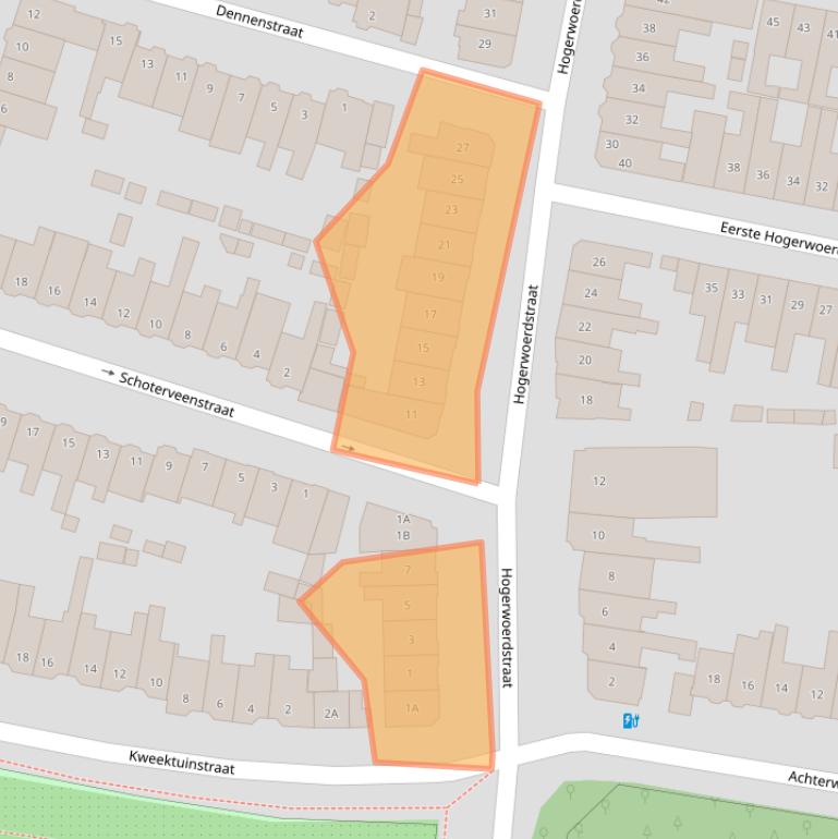 Kaart van postcodegebied 2023VA.