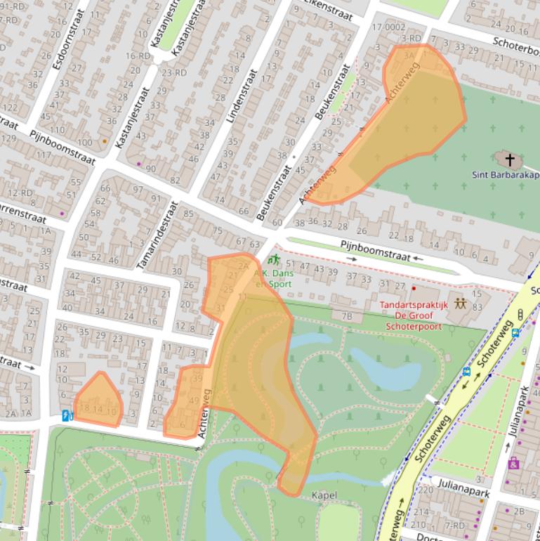 Kaart van postcodegebied 2023VE.