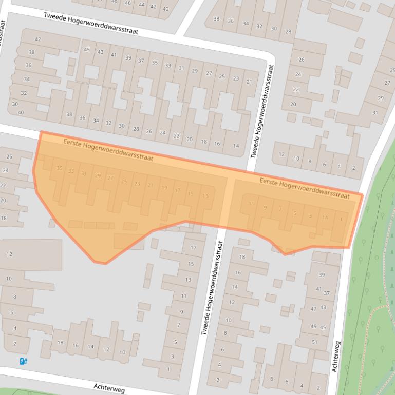 Kaart van postcodegebied 2023VG.