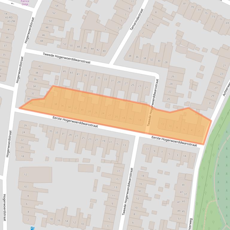 Kaart van postcodegebied 2023VH.