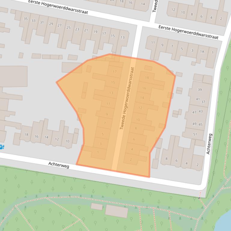 Kaart van postcodegebied 2023VJ.