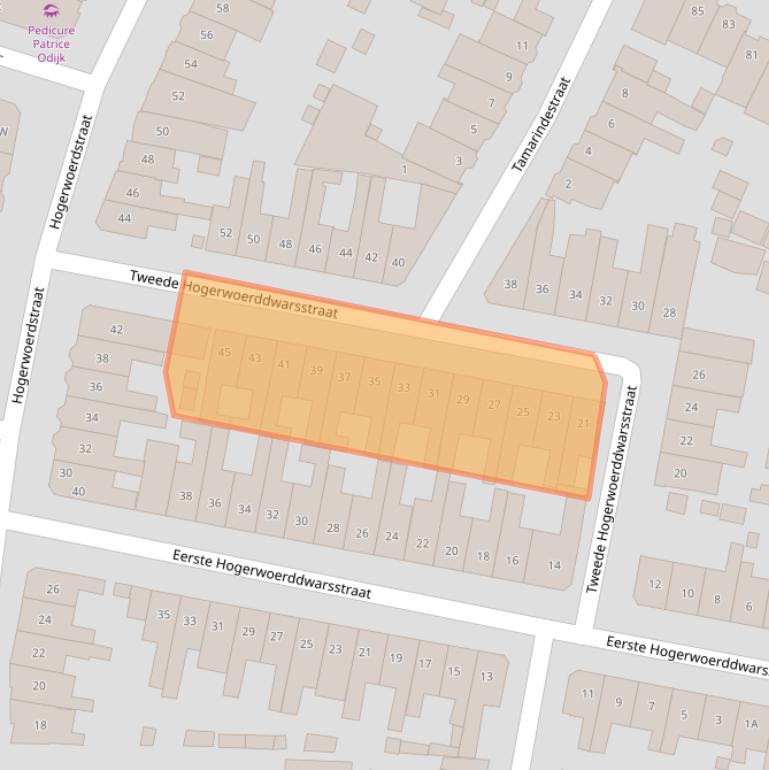 Kaart van postcodegebied 2023VK.