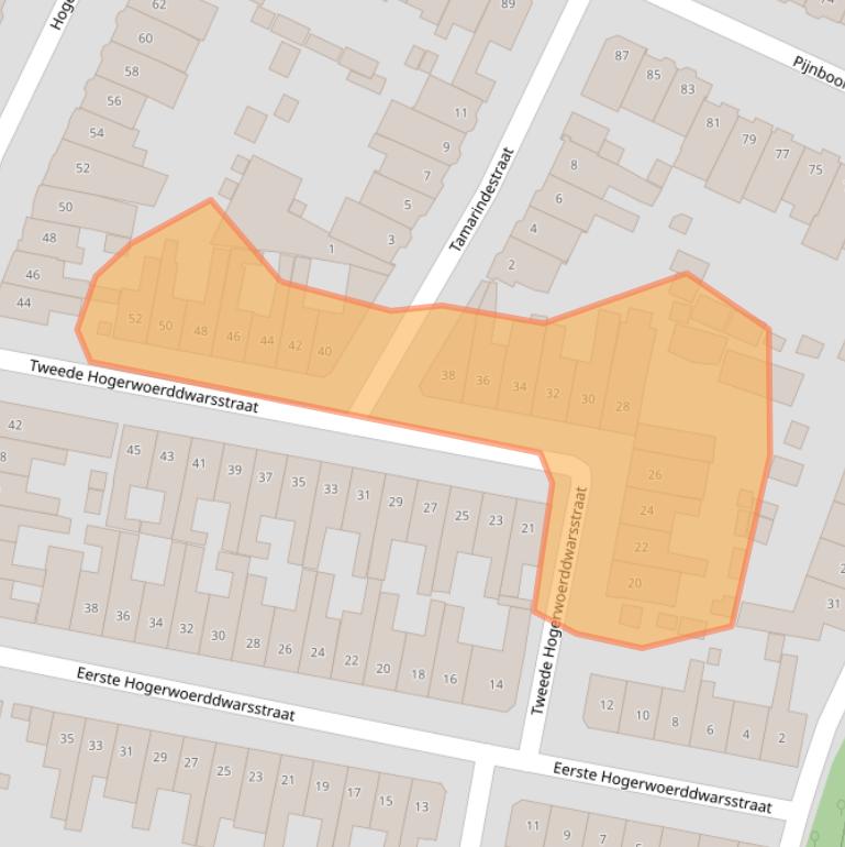 Kaart van postcodegebied 2023VL.