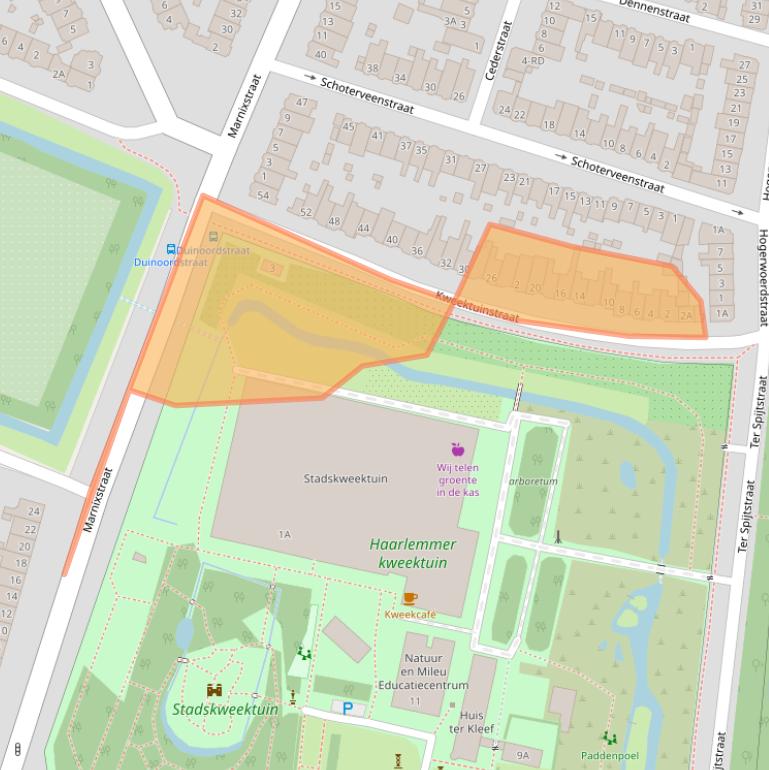 Kaart van postcodegebied 2023WK.