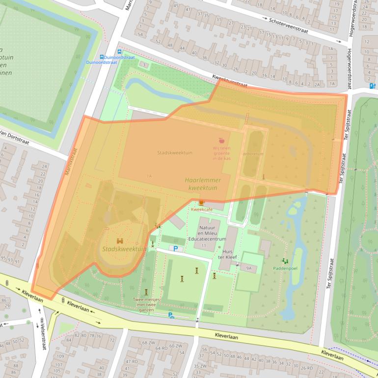 Kaart van postcodegebied 2023WM.