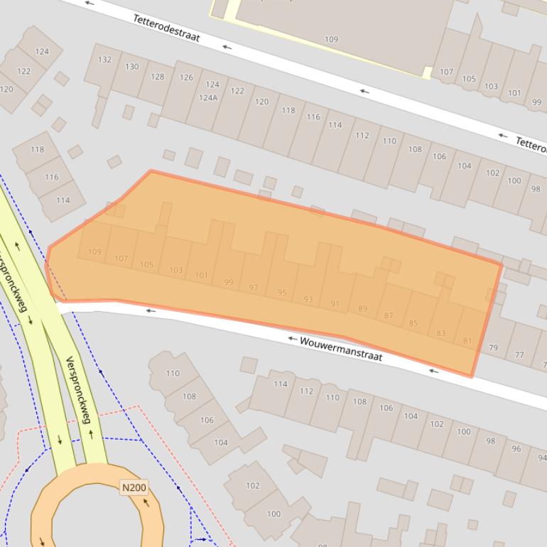 Kaart van postcodegebied 2023XE.