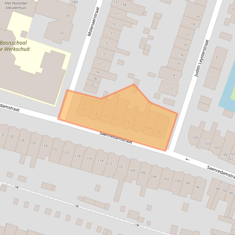 Kaart van postcodegebied 2023ZW.