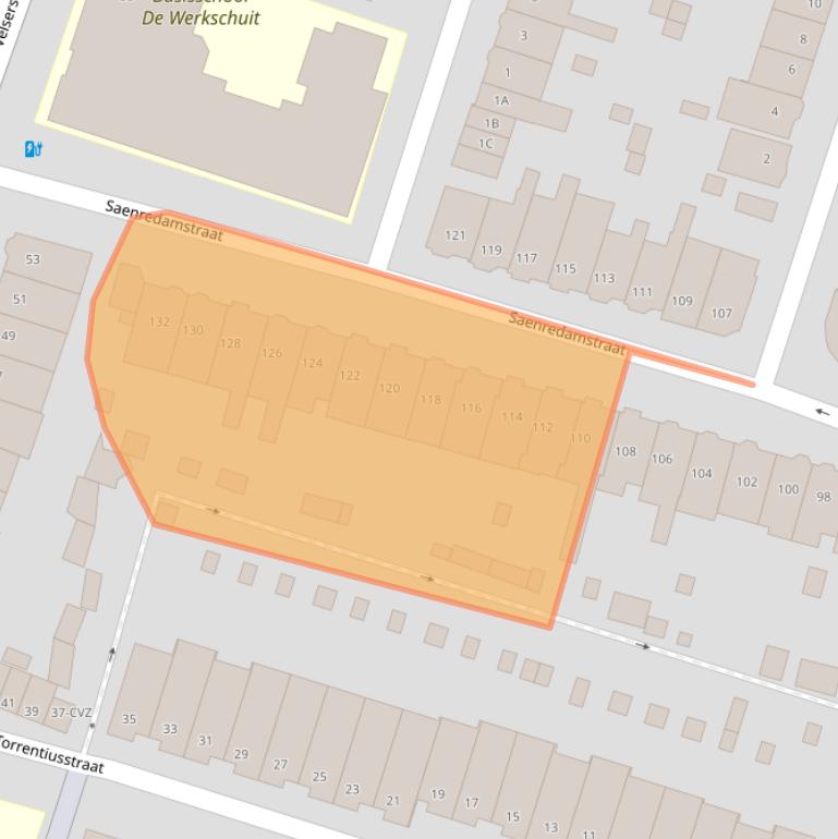 Kaart van postcodegebied 2023ZZ.